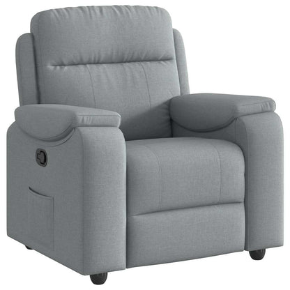 Poltrona Reclinabile in Tessuto Grigio Chiaro