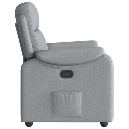 Poltrona Reclinabile in Tessuto Grigio Chiaro