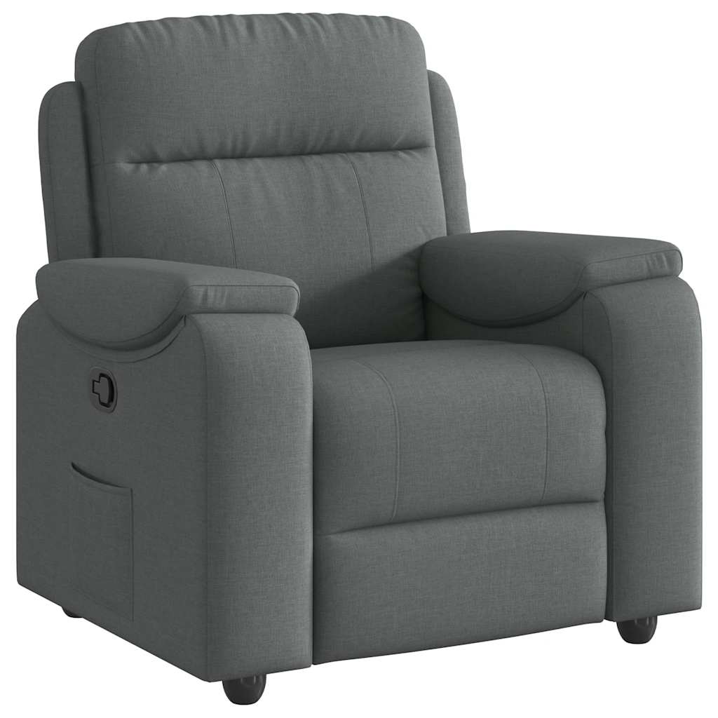Poltrona Reclinabile in Tessuto Grigio Scuro | homemem39