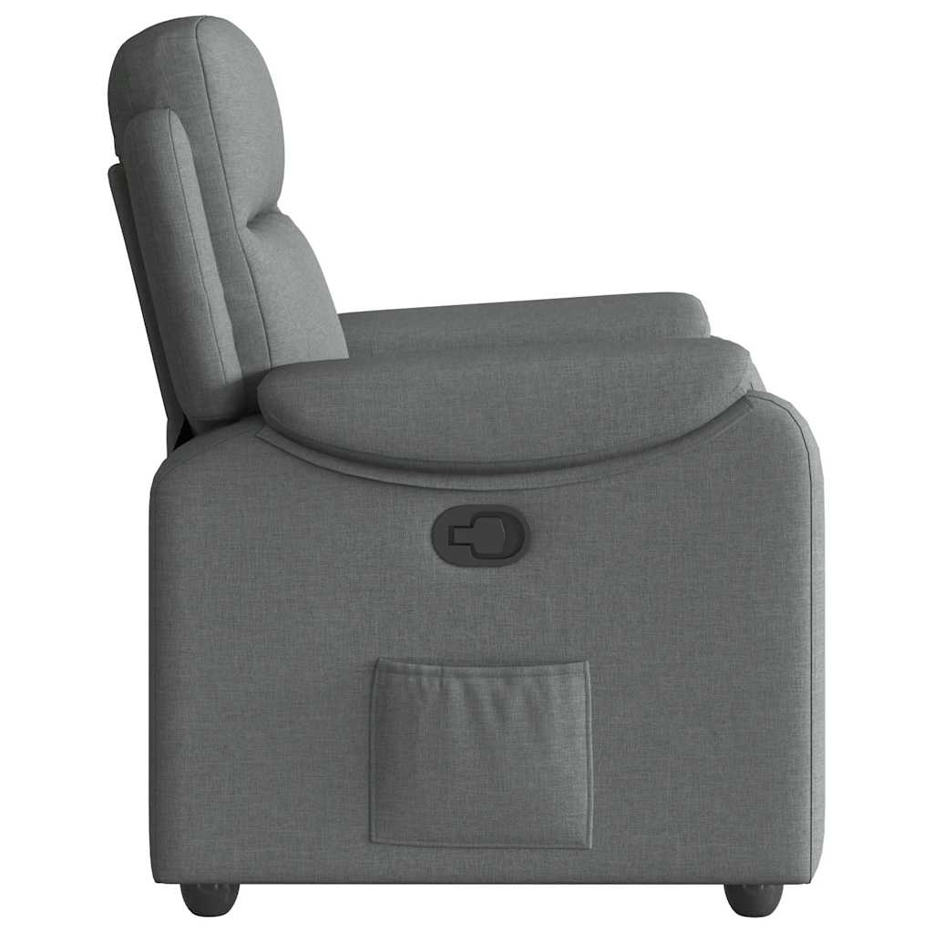 Poltrona Reclinabile in Tessuto Grigio Scuro