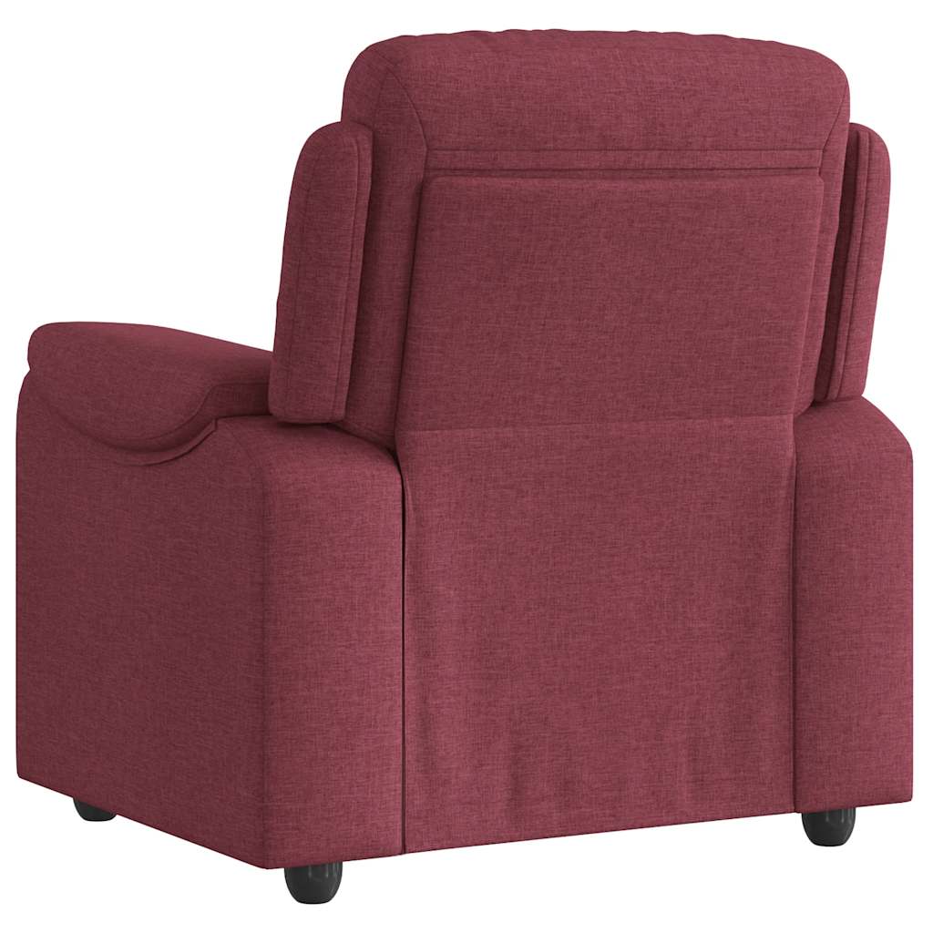 Poltrona Reclinabile in Tessuto Rosso Vino | homemem39