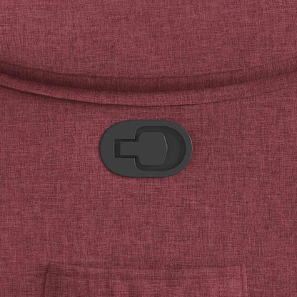 Poltrona Reclinabile in Tessuto Rosso Vino - homemem39