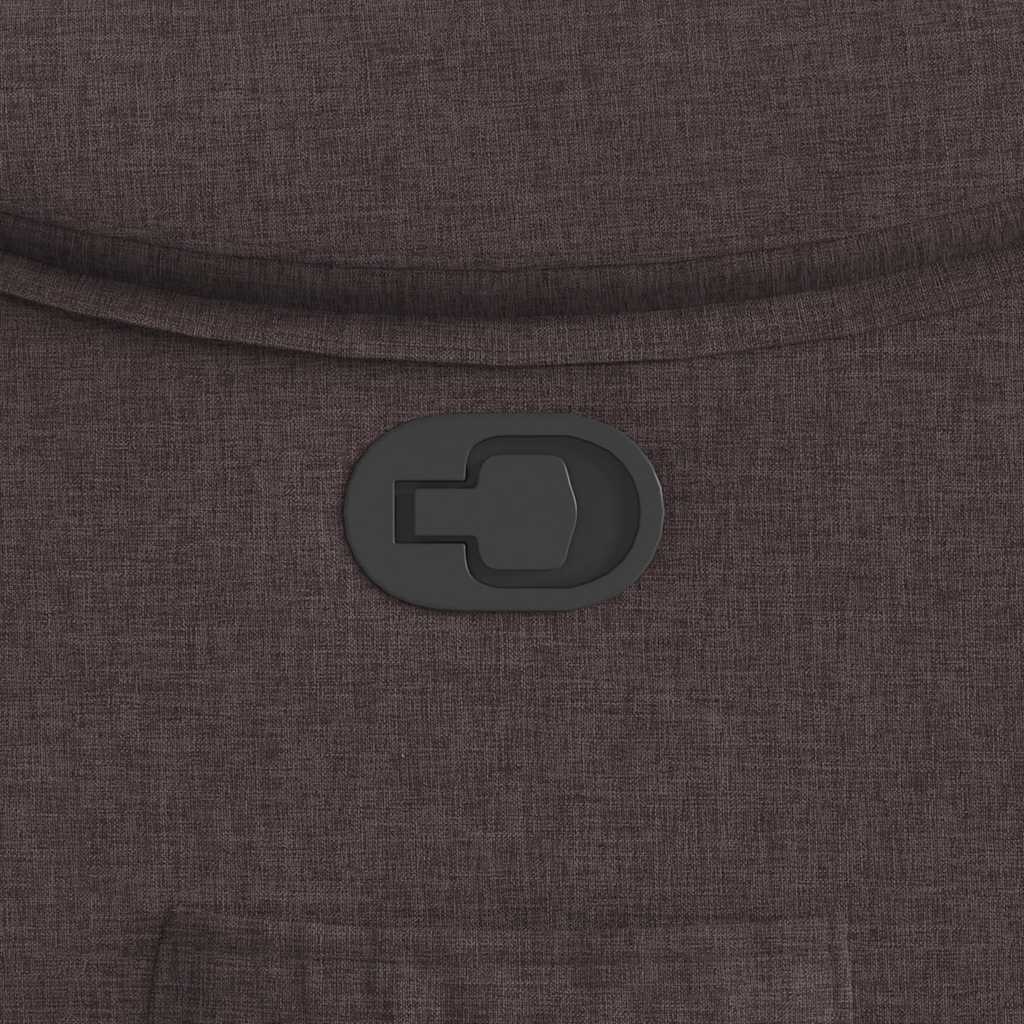 Poltrona Reclinabile Marrone Scuro in Tessuto - homemem39