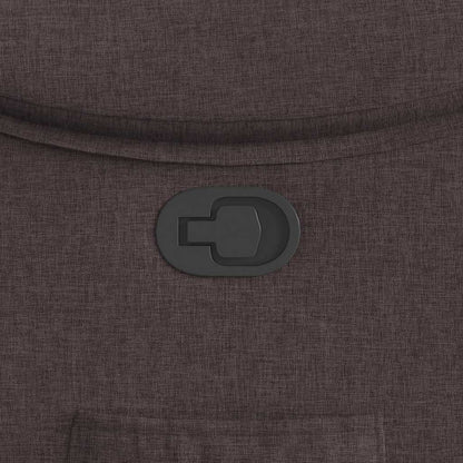 Poltrona Reclinabile Marrone Scuro in Tessuto - homemem39