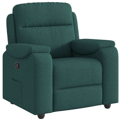 Poltrona Reclinabile in Tessuto Verde Scuro