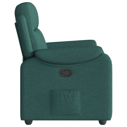Poltrona Reclinabile in Tessuto Verde Scuro