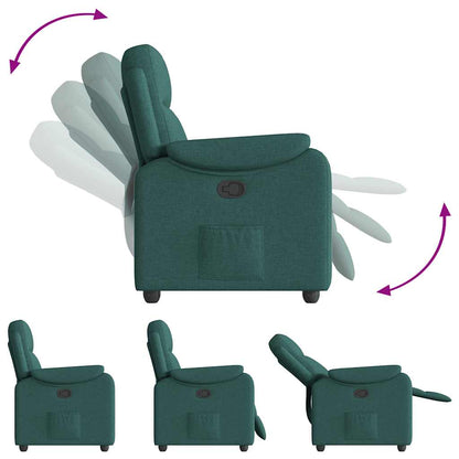 Poltrona Reclinabile in Tessuto Verde Scuro | homemem39