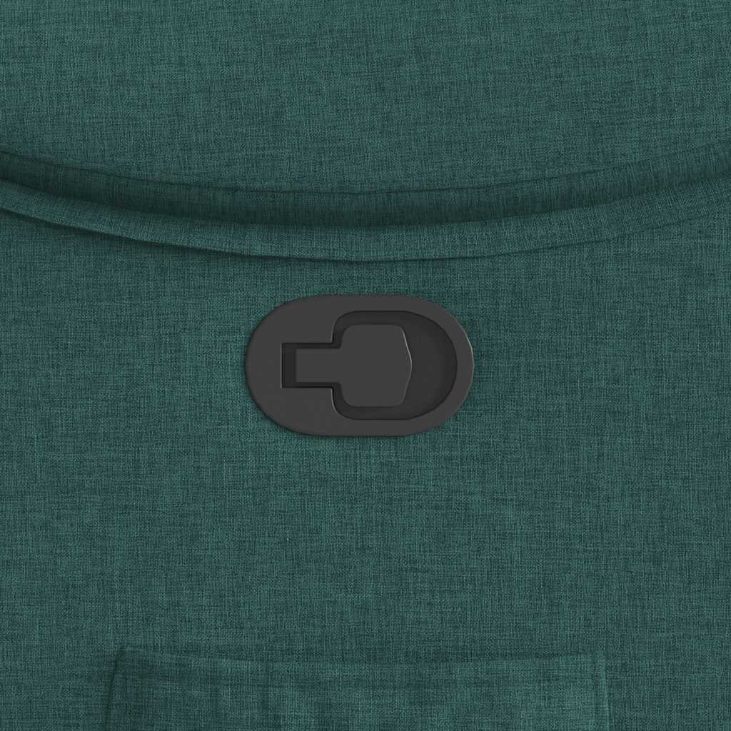 Poltrona Reclinabile in Tessuto Verde Scuro - homemem39