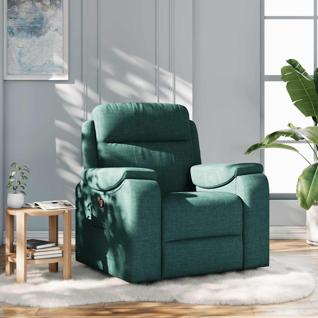 Poltrona Reclinabile in Tessuto Verde Scuro | homemem39