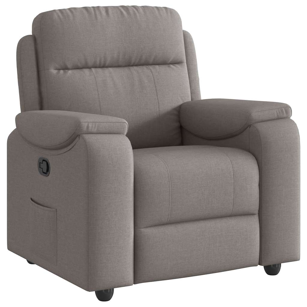 Poltrona Reclinabile in Tessuto Tortora