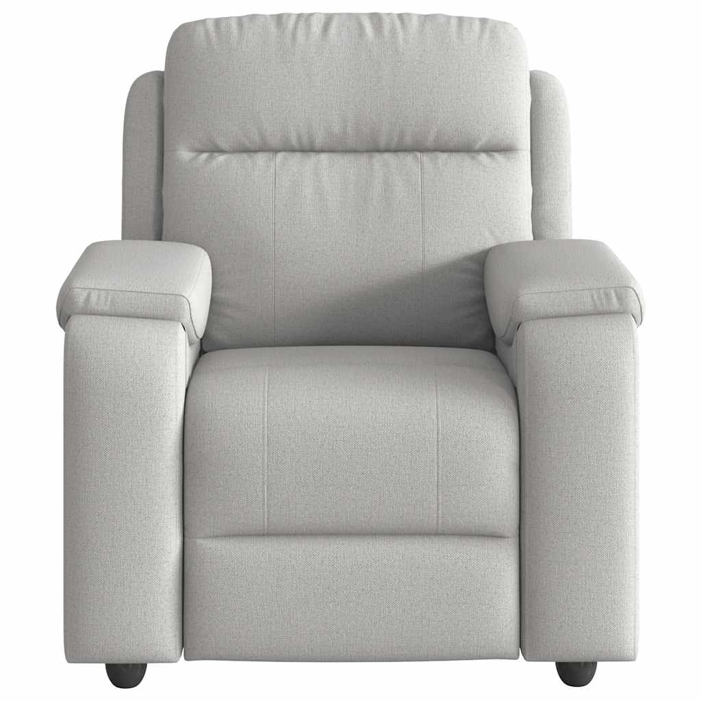 Poltrona Reclinabile in Tessuto Grigio Nuvola