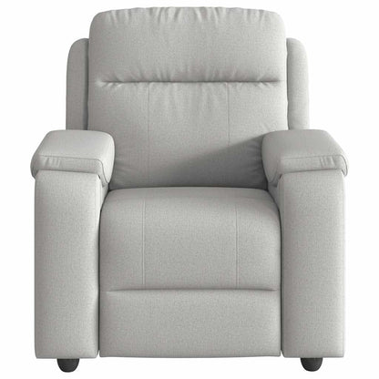 Poltrona Reclinabile in Tessuto Grigio Nuvola