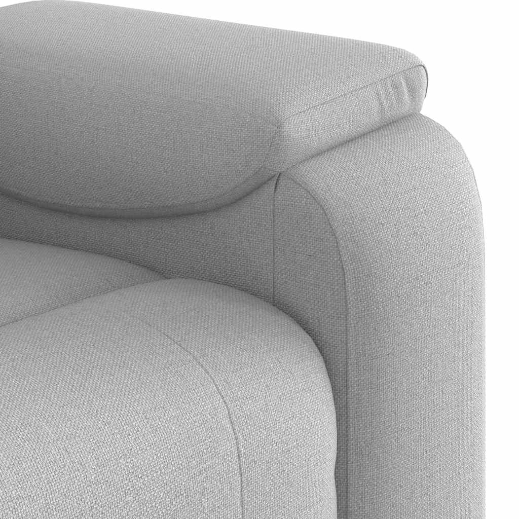 Poltrona Reclinabile in Tessuto Grigio Nuvola