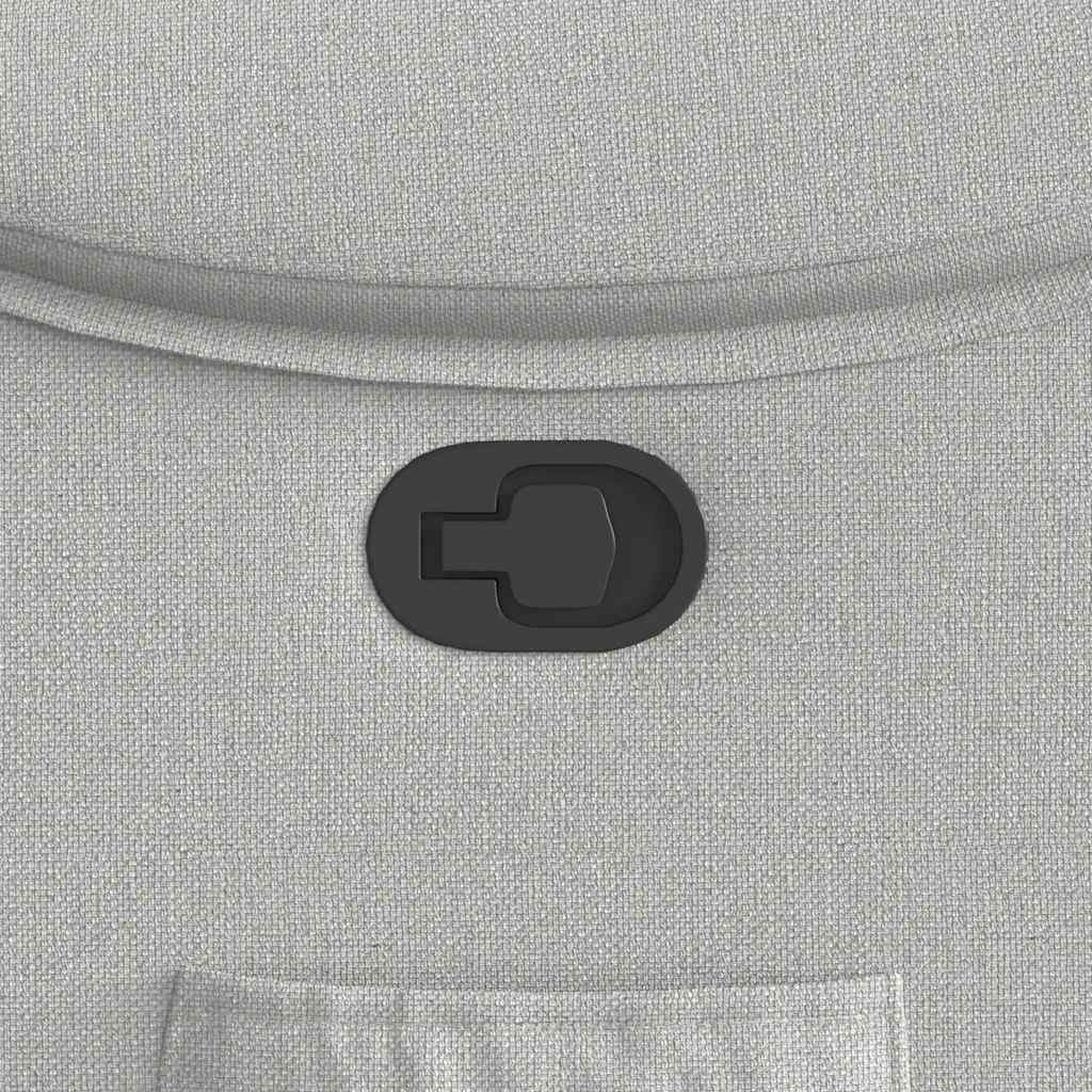 Poltrona Reclinabile in Tessuto Grigio Nuvola