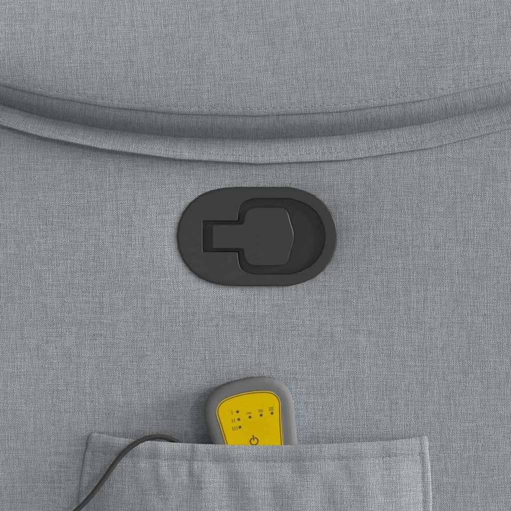 Poltrona Massaggiante Reclinabile Grigio Chiaro in Tessuto - homemem39