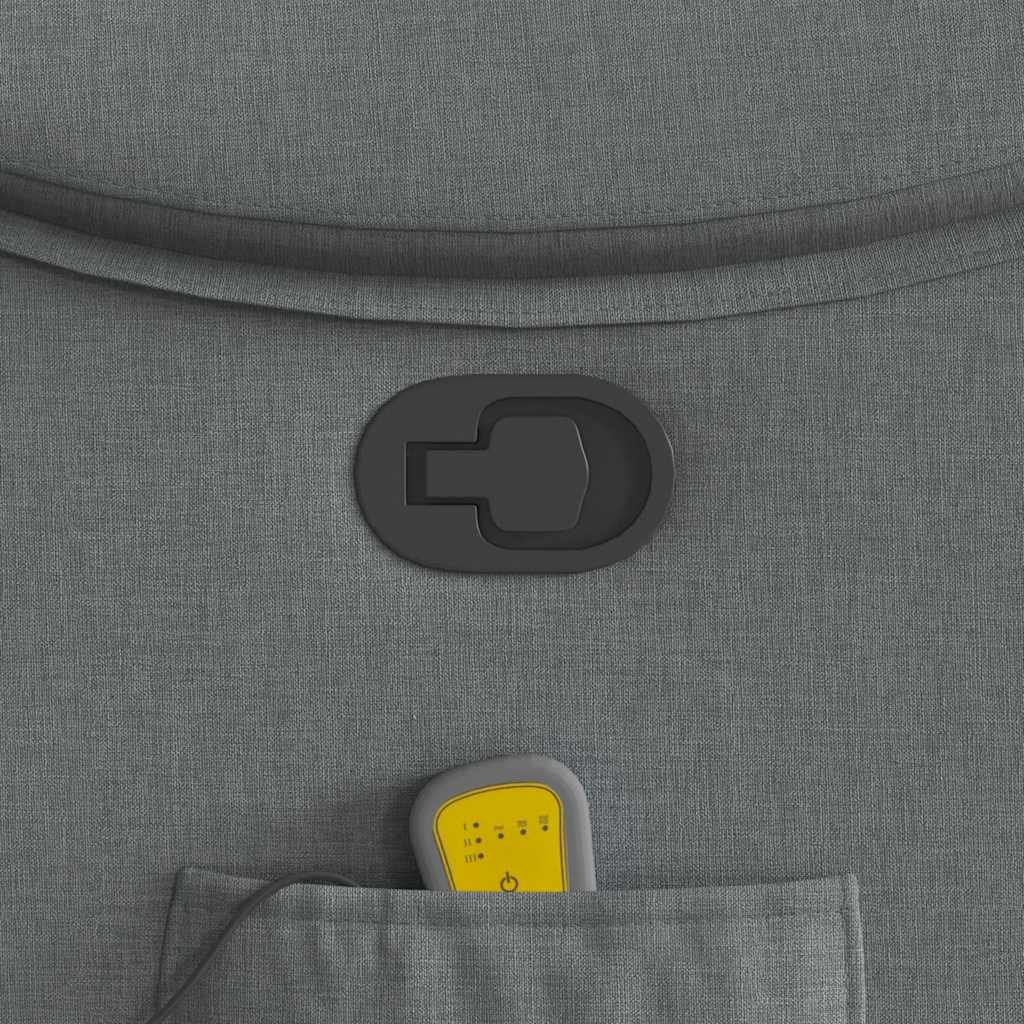 Poltrona Massaggiante Reclinabile Grigio Scuro in Tessuto - homemem39