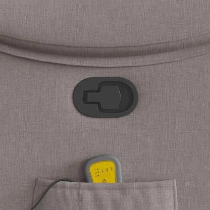 Poltrona Massaggiante Reclinabile Tortora in Tessuto - homemem39