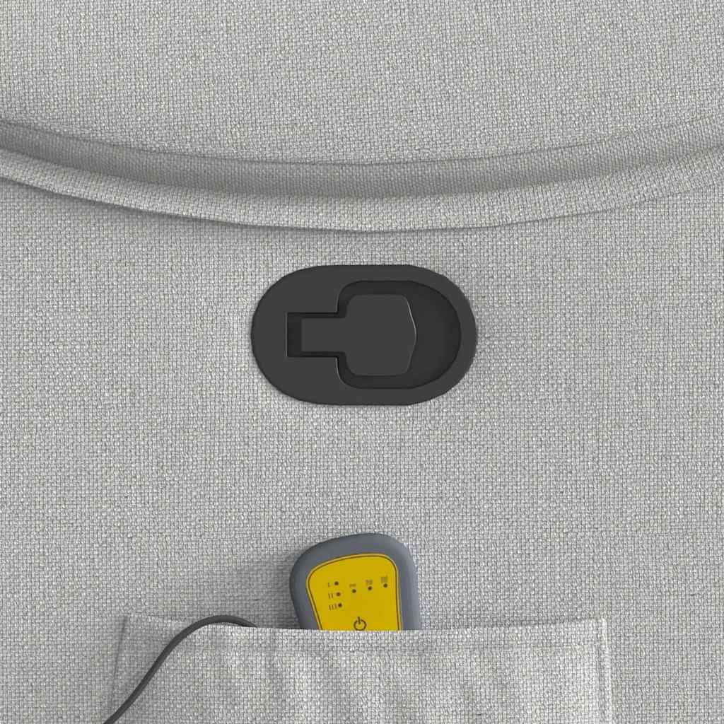 Poltrona Massaggiante Reclinabile Grigio Nuvola in Tessuto - homemem39