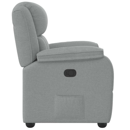 Poltrona Reclinabile in Tessuto Grigio Chiaro