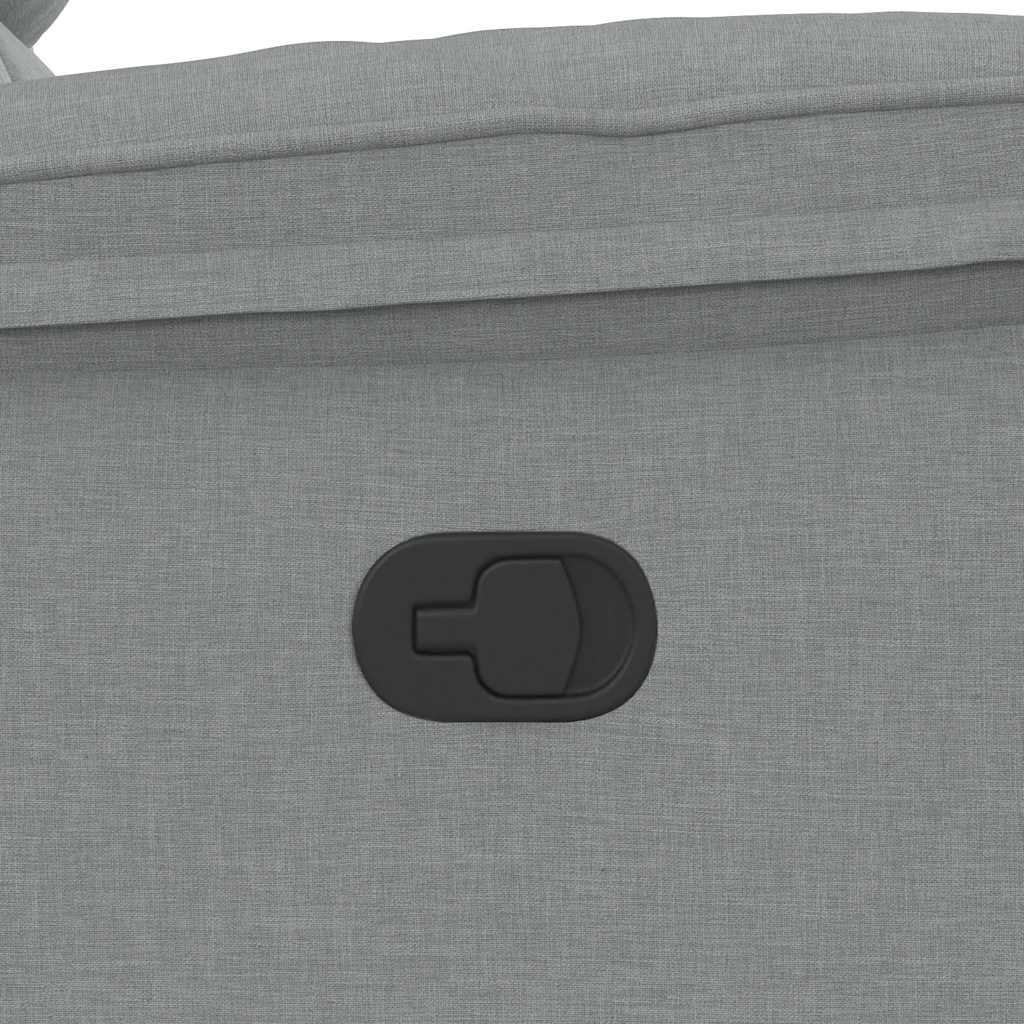 Poltrona Reclinabile in Tessuto Grigio Chiaro - homemem39