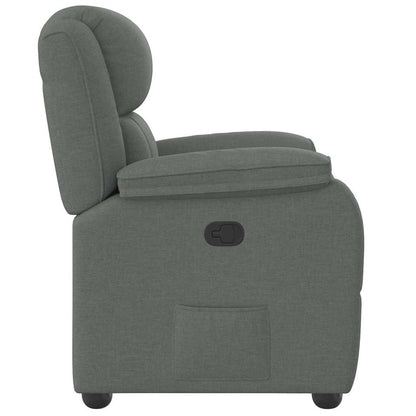 Poltrona Reclinabile in Tessuto Grigio Scuro