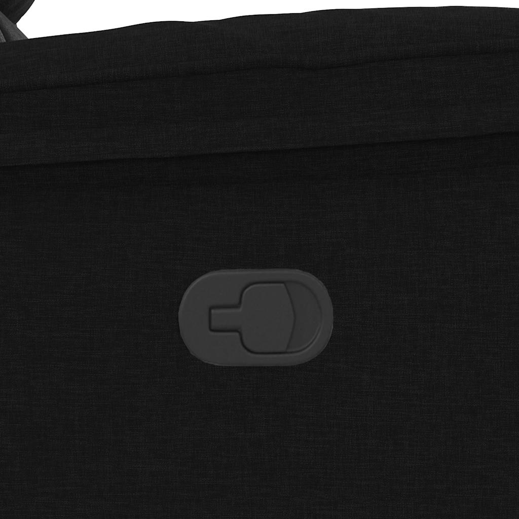 Poltrona Reclinabile in Tessuto Nero - homemem39