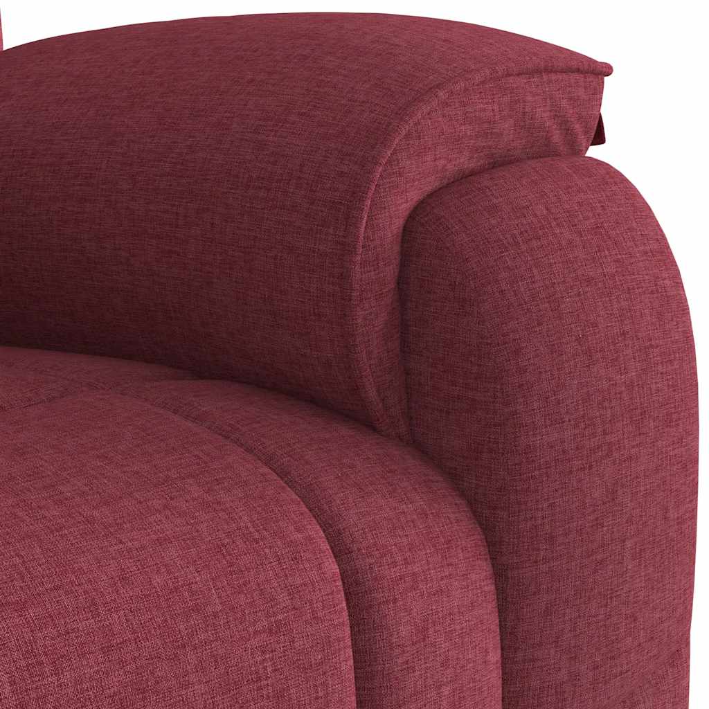 Poltrona Reclinabile in Tessuto Rosso Vino | homemem39