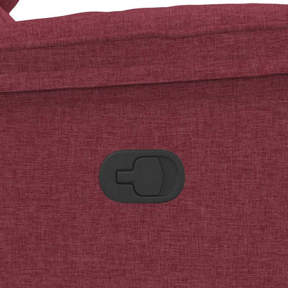 Poltrona Reclinabile in Tessuto Rosso Vino - homemem39