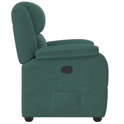 Poltrona Reclinabile in Tessuto Verde Scuro