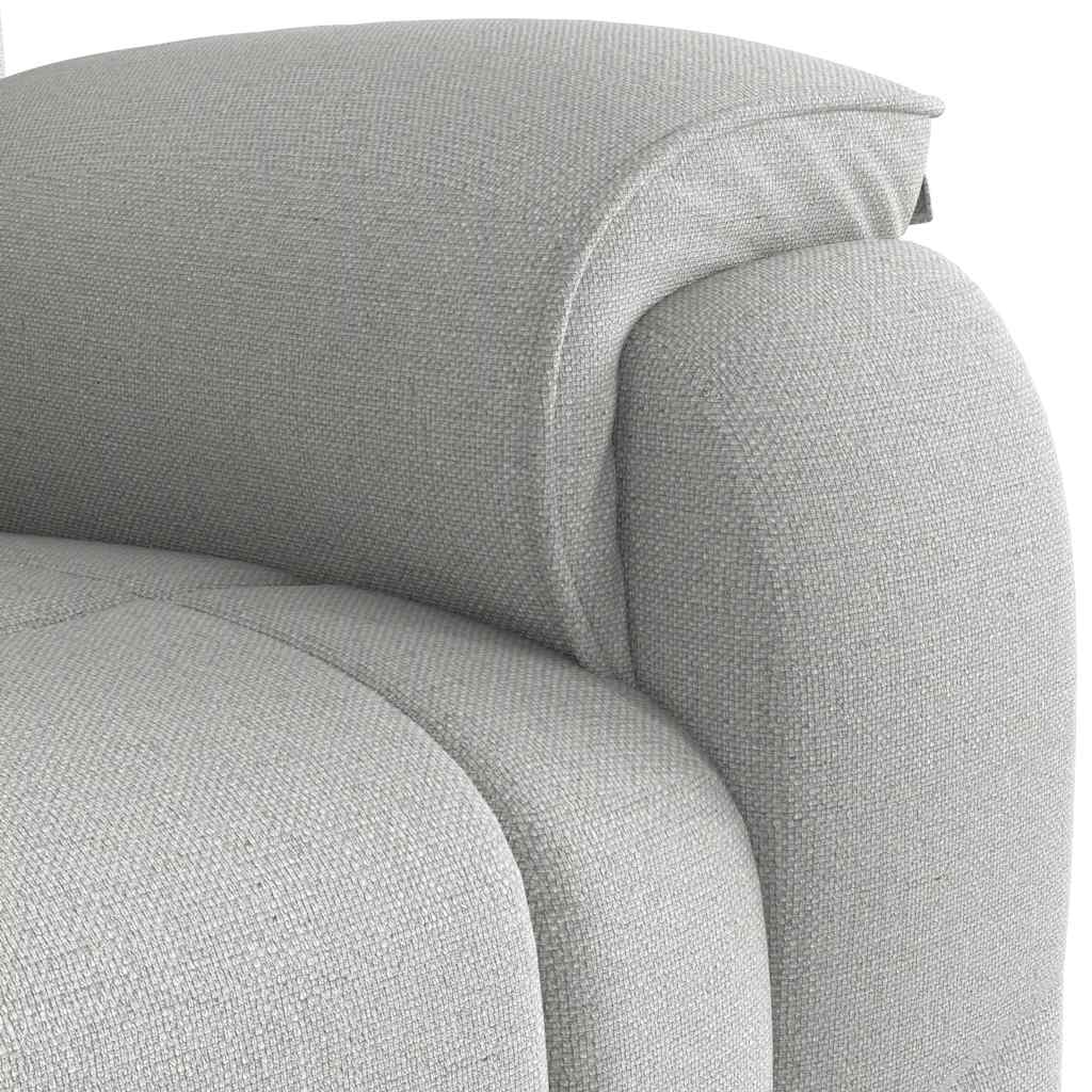 Poltrona Reclinabile in Tessuto Grigio Nuvola