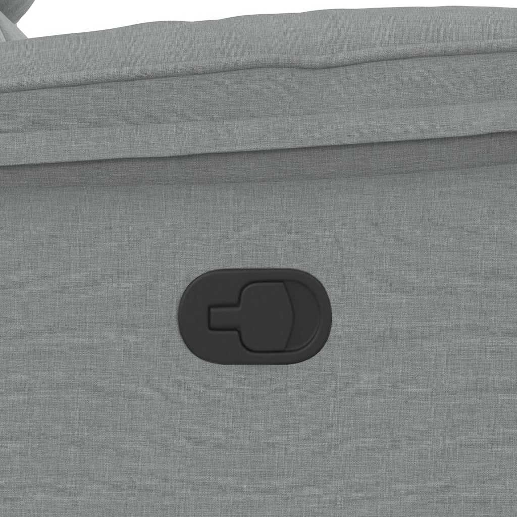 Poltrona Massaggiante Reclinabile Grigio Chiaro in Tessuto - homemem39