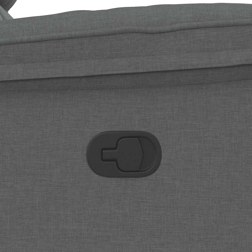 Poltrona Massaggiante Reclinabile Grigio Scuro in Tessuto - homemem39