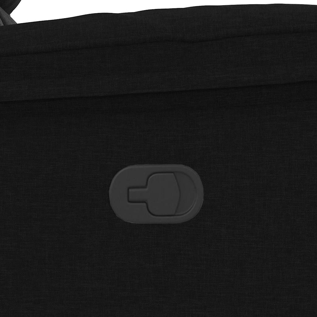 Poltrona Massaggiante Reclinabile Nera in Tessuto - homemem39