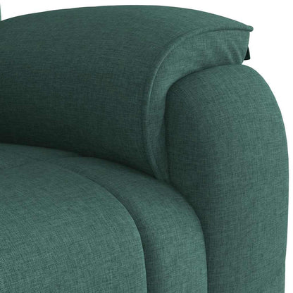 Poltrona Massaggiante Reclinabile Verde Scuro in Tessuto