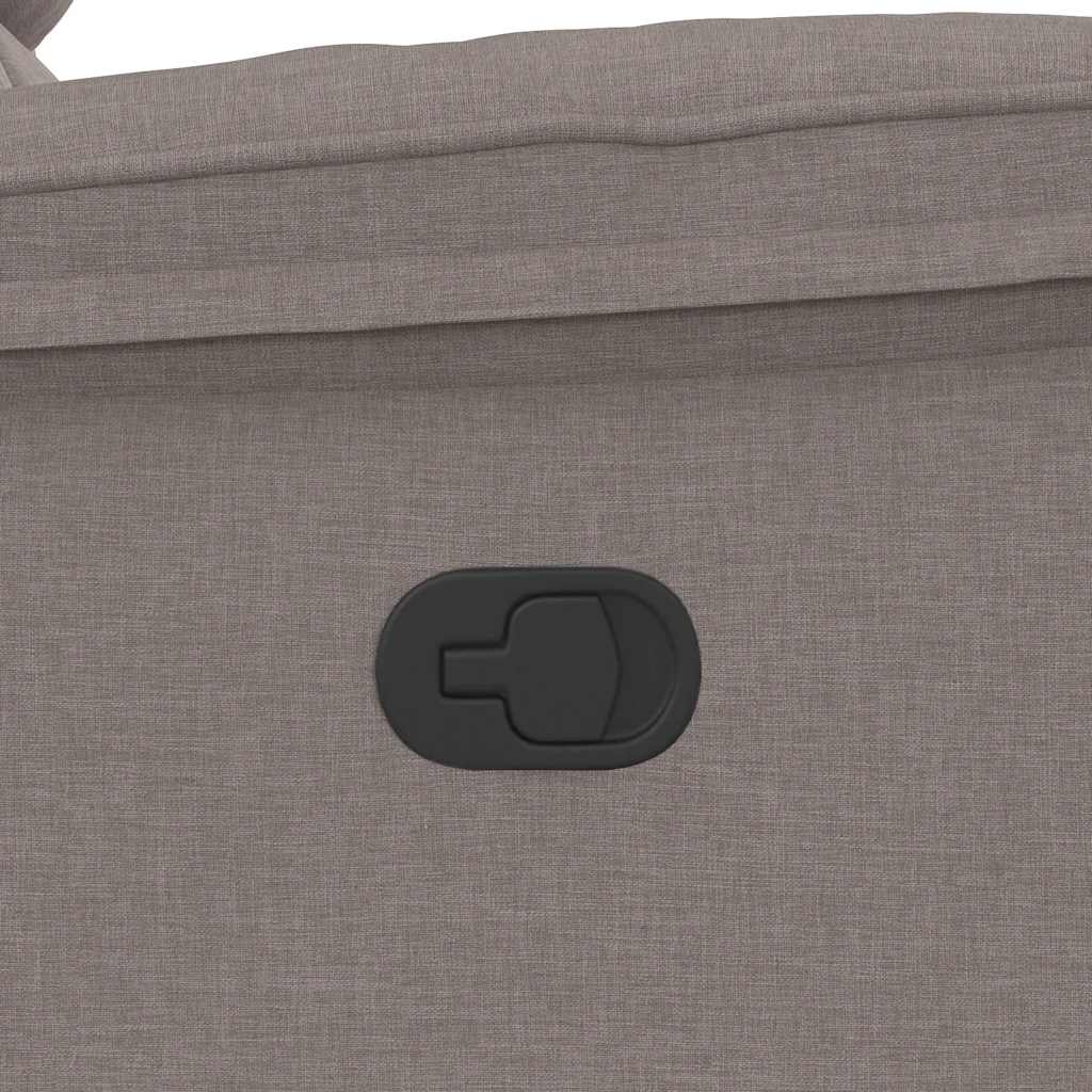 Poltrona Massaggiante Reclinabile Tortora in Tessuto - homemem39