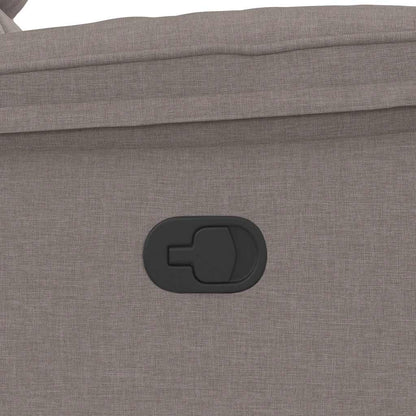 Poltrona Massaggiante Reclinabile Tortora in Tessuto - homemem39