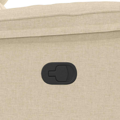 Poltrona Massaggiante Reclinabile Crema in Tessuto | homemem39