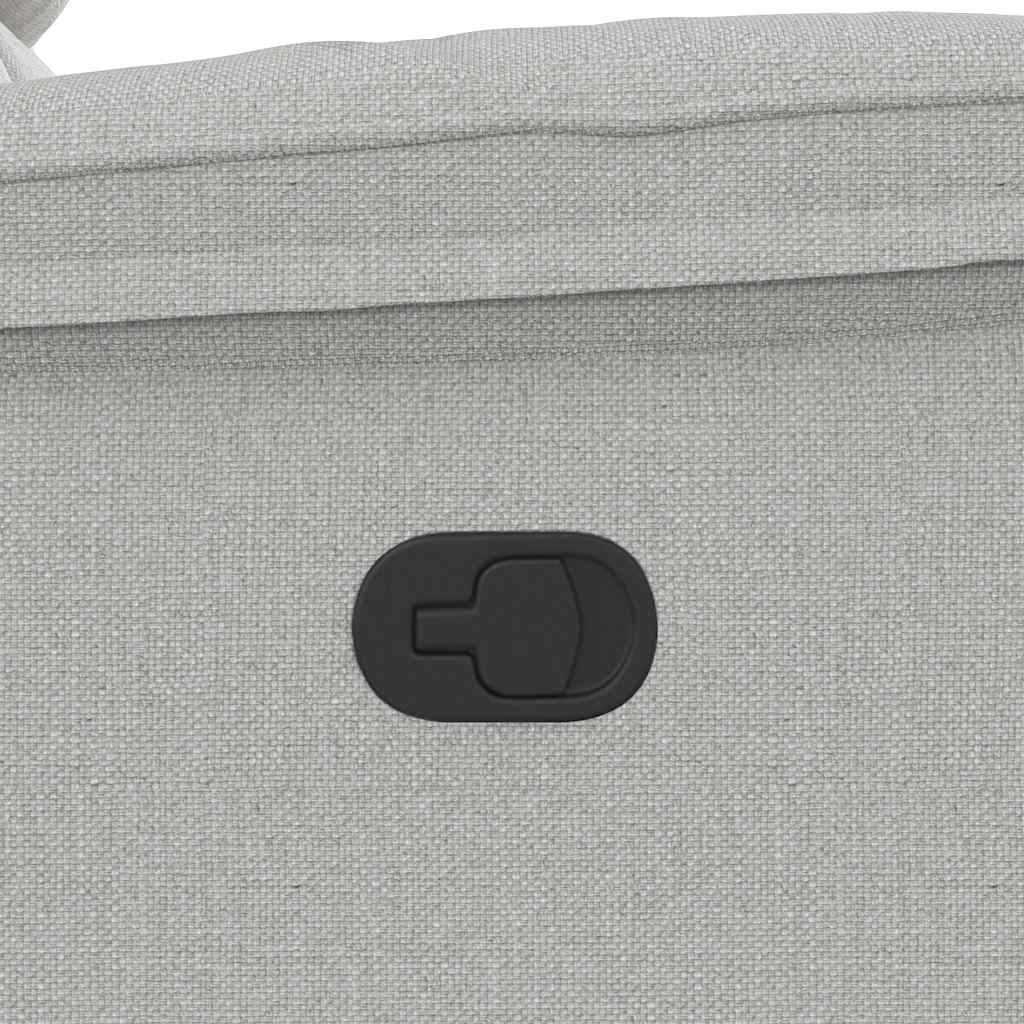 Poltrona Massaggiante Reclinabile Grigio Nuvola in Tessuto - homemem39