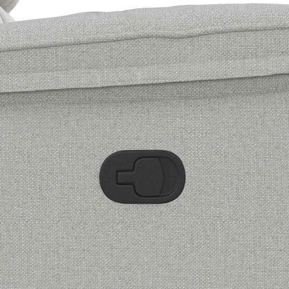 Poltrona Massaggiante Reclinabile Grigio Nuvola in Tessuto - homemem39