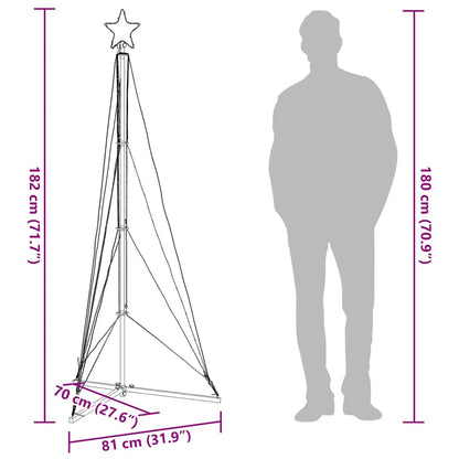 Albero di Natale a LED 363 LED Bianco Freddo 182 cm