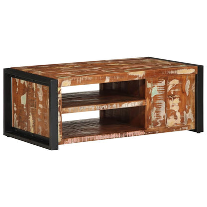 Tavolino Salotto Multicolore 90x50x36cm Legno Massello Recupero | homemem39