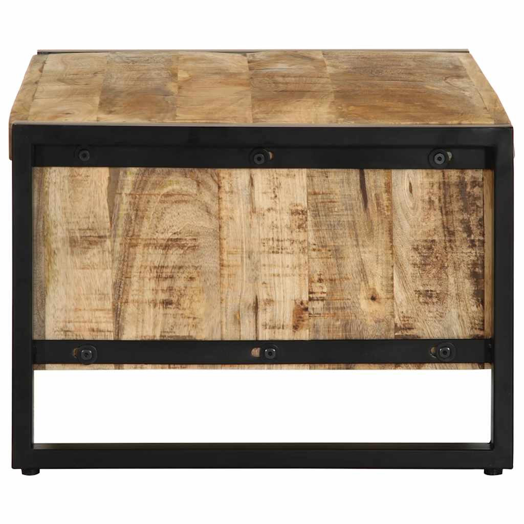 Tavolino da Salotto 90x50x36 cm Legno Massello di Mango Grezzo | homemem39