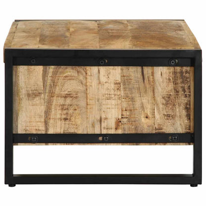 Tavolino da Salotto 90x50x36 cm Legno Massello di Mango Grezzo | homemem39