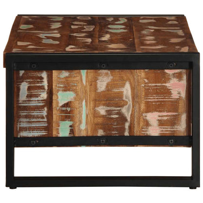 Tavolino Salotto Multicolore 90x50x36cm Legno Massello Recupero