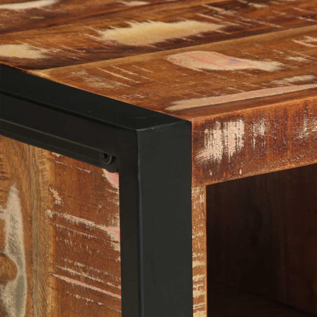 Tavolino Salotto Multicolore 90x50x36cm Legno Massello Recupero | homemem39