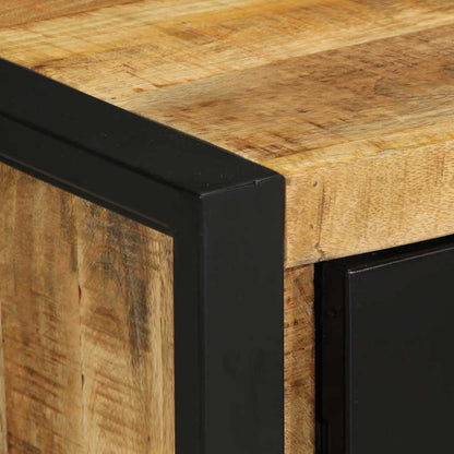 Comodini 2 pz in Legno Massello di Mango Grezzo - homemem39