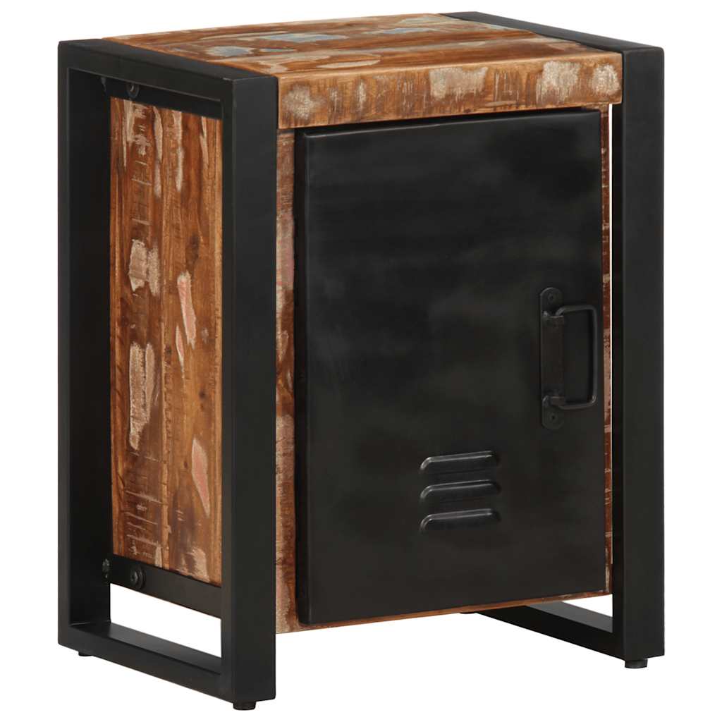 Comodino Multicolore 40x30x51 cm in Legno Massello Recupero - homemem39