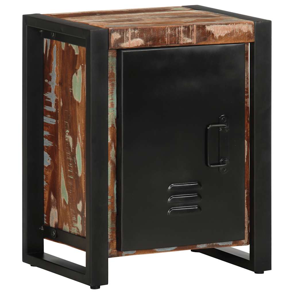 Comodini 2 pz Multicolore in Legno Massello di Mango Grezzo