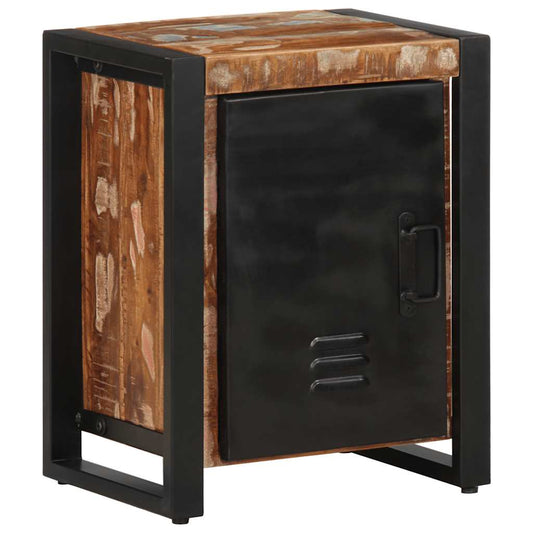 Comodini 2 pz Multicolore in Legno Massello di Mango Grezzo