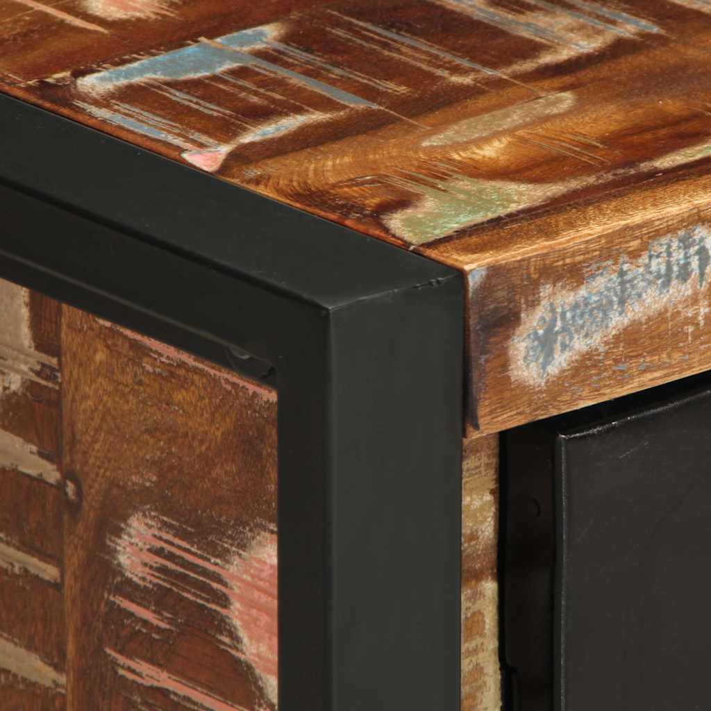 Comodini 2 pz Multicolore in Legno Massello di Mango Grezzo - homemem39